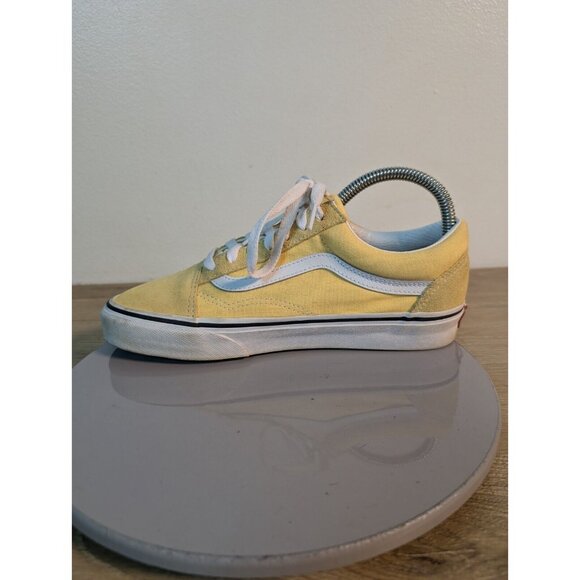 Vans Shoes Mens 6 / Womens 7.5 Old Skool Skateboarding Low Yellow Suede - Picture 7 of 10
